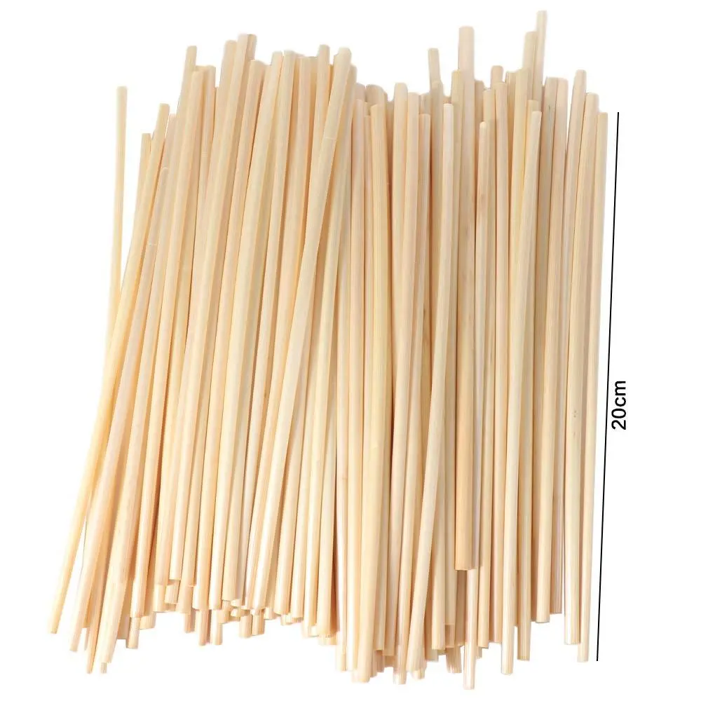 100Pcs 20cm Wheat Drinking Straws Eco-Friendly Disposable Environmentally Straws Portable Natural Degradable Straws Drinkware