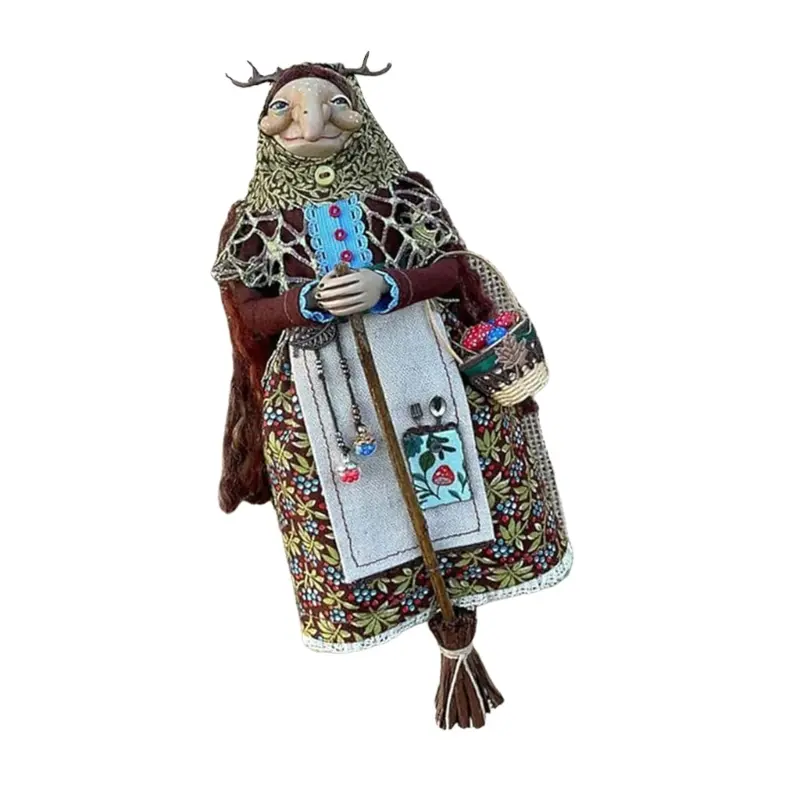 39BB Kitchen Witch Doll Enchanting Cooking Doll Kitchen Hanging Decor Good Luck Cooking Doll Magics Kitchen Home Decoration