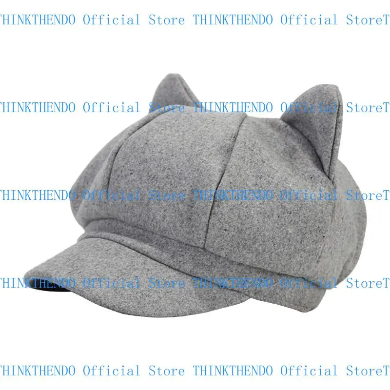 652F Ear Hat for Adult Female Fashion Y2K Octagonal Hat InsStyle Driver Hat Cool Girls Shelby for Springs