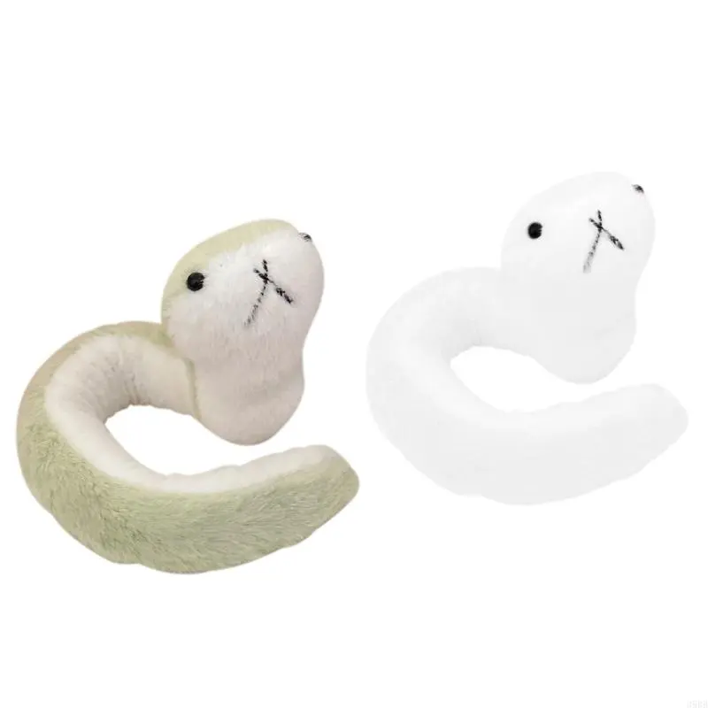 652F Stuffed Snake Toy Plush Green Bendable Figure Anime for Chinese New Year 2025 Spring Festival Throw Pillow