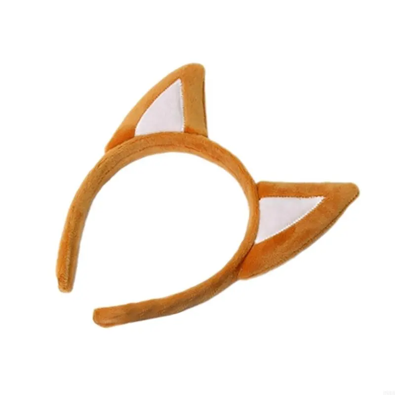 652F Cosplay Anime Character Headband Elastic Dog Ear Hair Hoop Plush Headpiece Christmas Masquerade Party Headband
