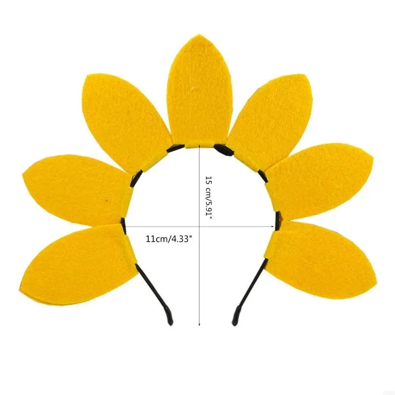 652F Summer Hair Hoop Headwear for Floral Party Headband Birthday Party Theme Floral Gathering