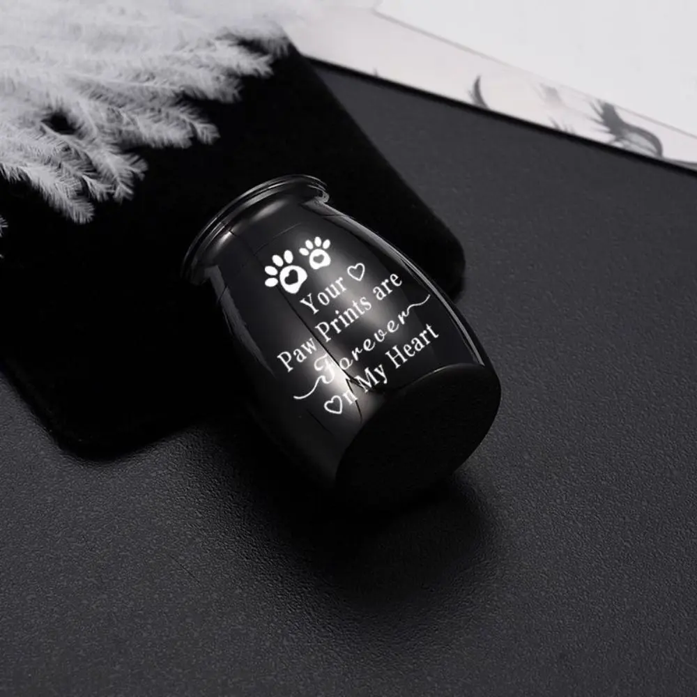 Mini Pet Ashes Sealed Box Pet Paw Print Creative Pet Teeth Hair Storage Box Waterproof Moisture Proof Cremation Ashes Urn