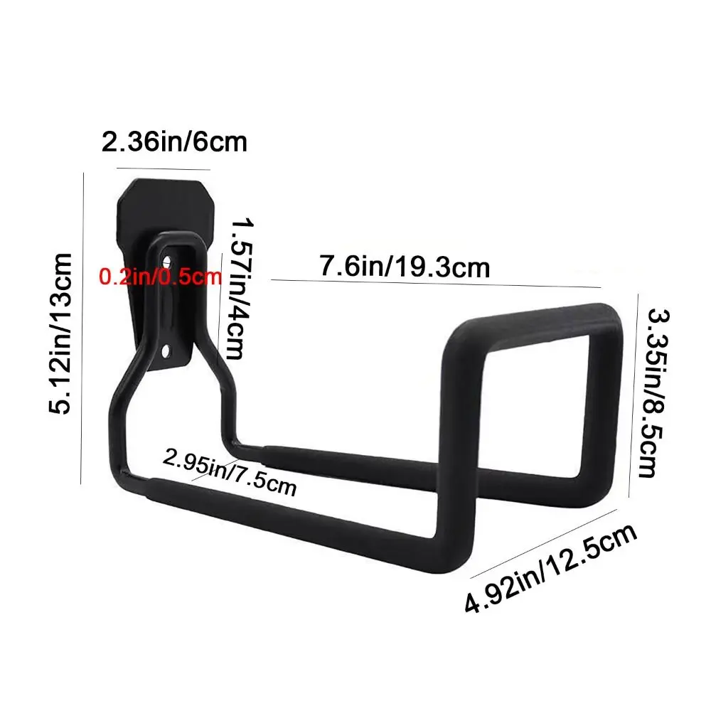 Sturdy Iron Hose Hook Bracket Black Wall Mounted Metal Hose Holder Anti-Slip Heavy Duty Garden Hook Ropes