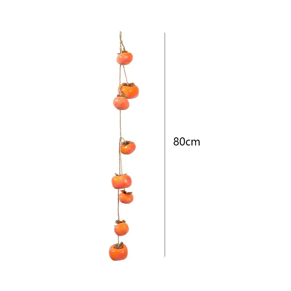 8 Fruit Simulation Persimmon Fruit Orange Lifelike Artificial Persimmon with Frost Fruit Wall Hanging Persimmon Pendant