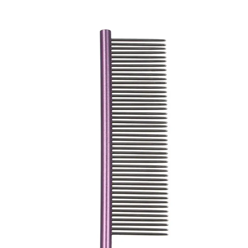Stainless Steel Pet Flea Comb Dense Tooth Colorful Dog Grooming Comb Non-rust Pet Hair Comb for Removing Lice and Fleas