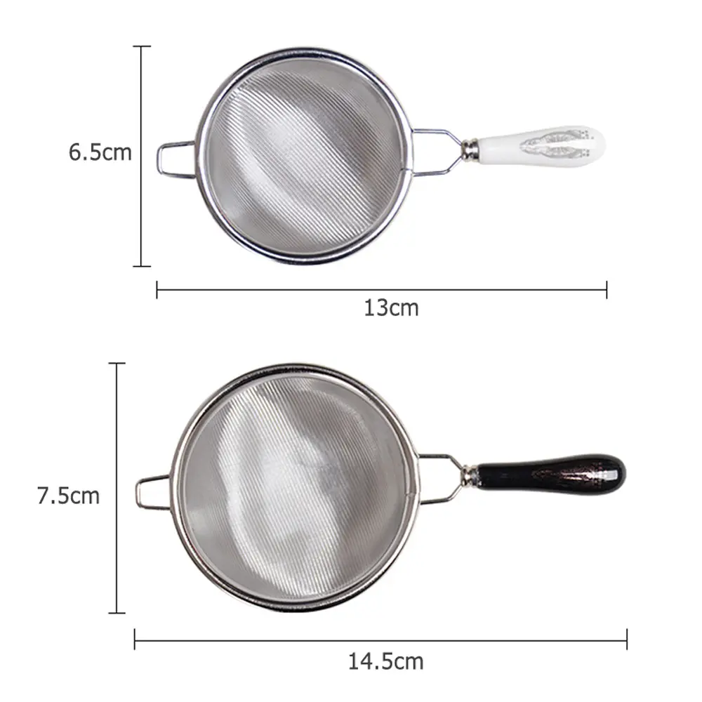 Reusable Ceramic Handle Loose Leaf Strainer Mesh Teaware Spice Tea Infuser Filter Tea Tool Tea Strainer Coffee Filter