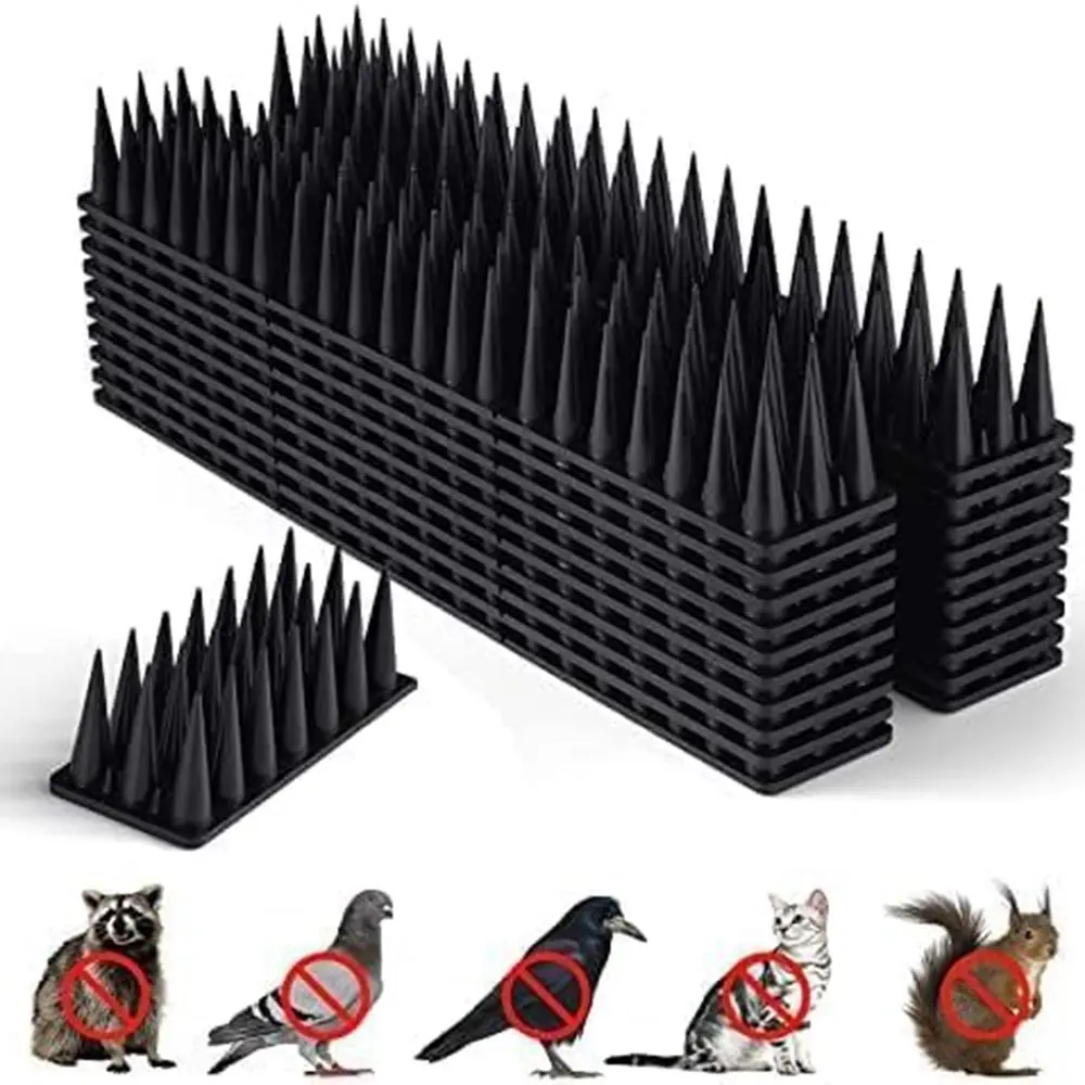 8/12pcs Anti Climb Bird Scarer Repeller Long Lasting Waterproof Anti Bird Spike Strip Reusable Durable Pigeon Deterrent Spikes