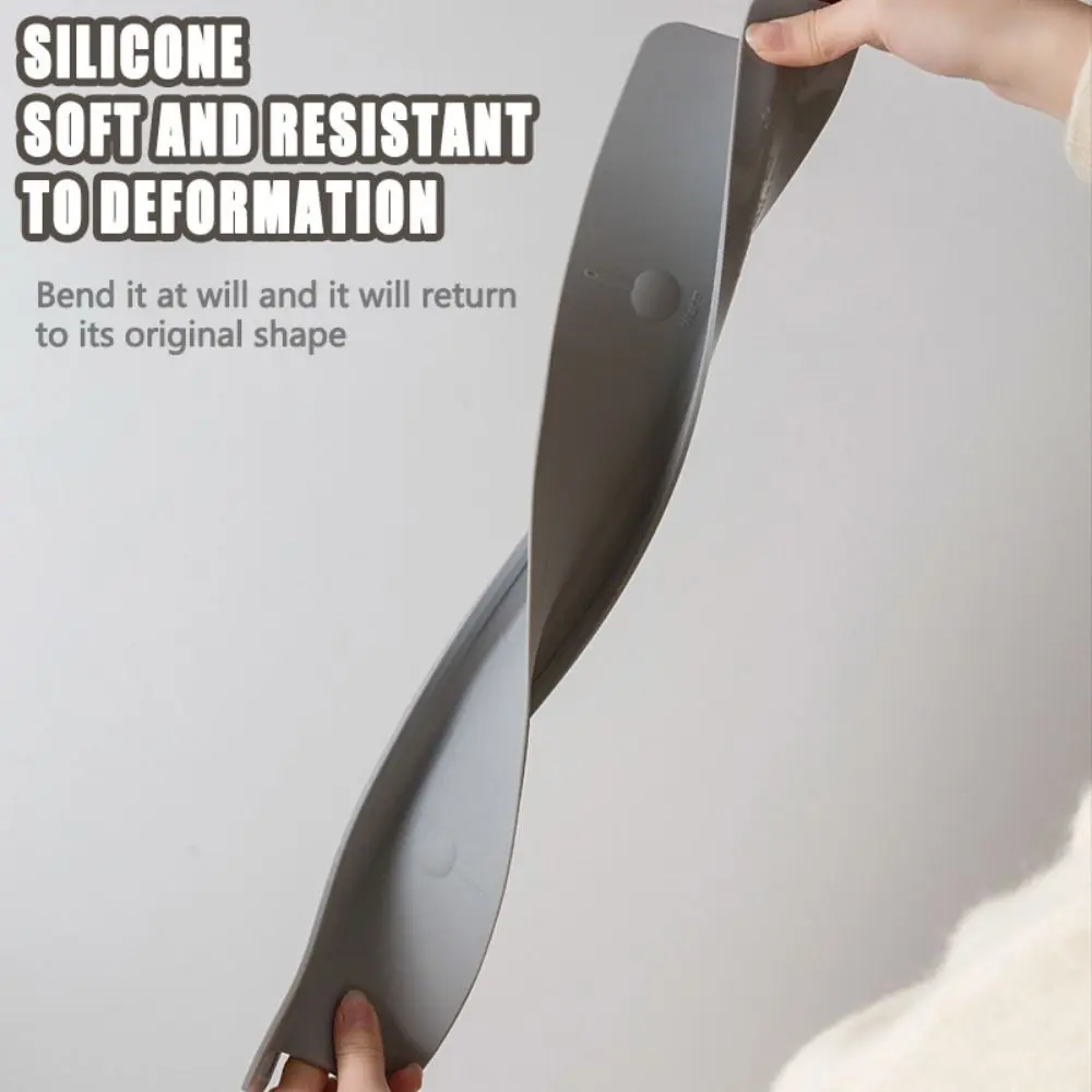 Soft Silicone Water Baffle Household Suction Cup Base Water Blocking Board Reusable Splash Proof Sink Flap Block