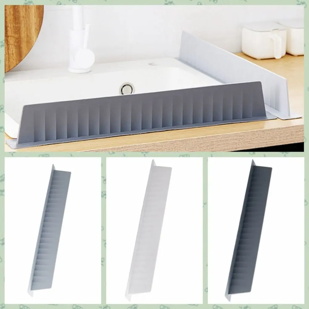 Household Silicone Sink Splash Guard with Suction Cup Prevent Water Sink Baffle Heightening Splash-Proof Kitchen Sink