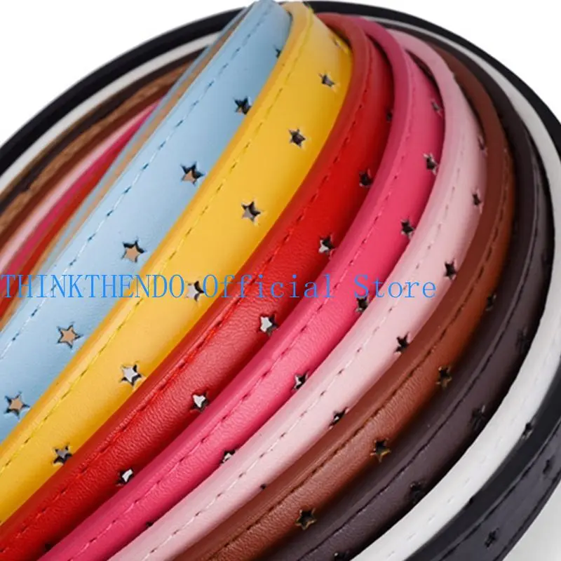 39BB Delicate Hollow out Star Buckle Waist Belt Adult Jeans Belt Adjustable Length