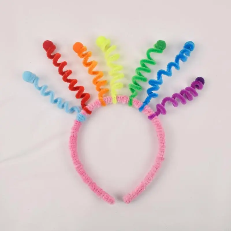 652F Fashion Multi Color Funny Hair Hoop Headband with Decor Stage Children's Day Kids Styling for Head