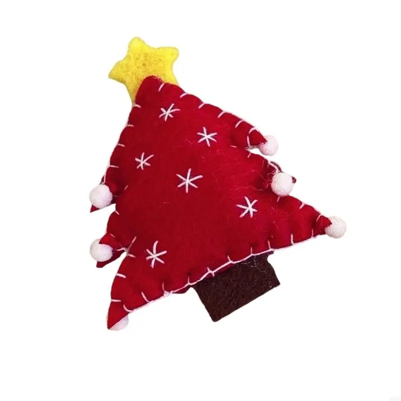 652F Realistic Christmas Tree Hair Clip Christmas Barrette Sweet Flat Clip Hairpin Christmas Novelty Hair Clip for Bunches