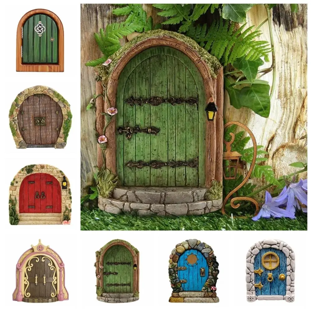 Funny Wooden Elven Gate Miniatures Fairy Gate Cute Fairy Doll Gate Fairy Tales Mini Desktop