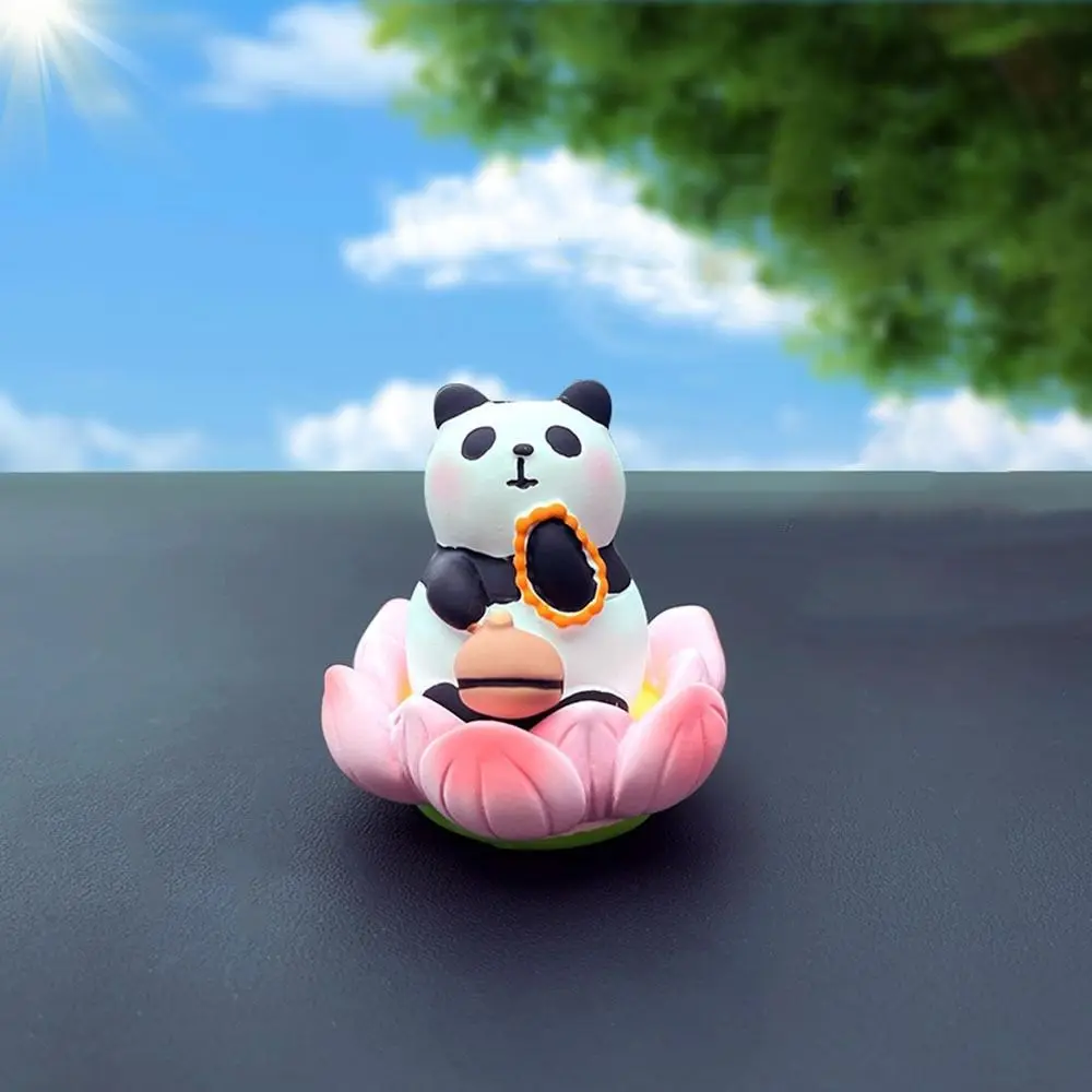 Exquisite Resin Good Luck Lotus Ornament Cartoon Buddha Style Capybara Model Figure Lovely Cute Lotus Pig Car Ornaments Table