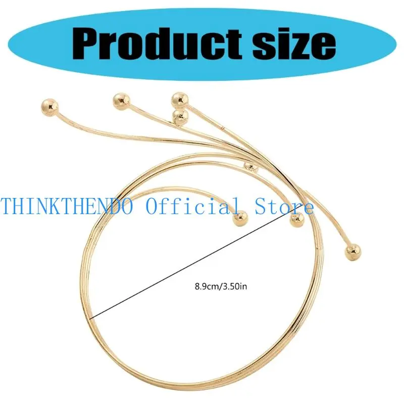 39BB Open Cuffs Upper Arm Bracelet Stylish Coild Armband Arm Decorative Accessory For Women Everyday and Theme Party Wear
