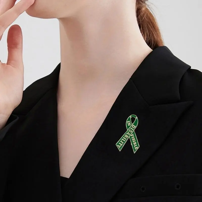 652F Metal Flower Ribbon Brooch Pin for Fashion Enthusiasts and Participants Charitable Activity Theme Event Gathering Badge