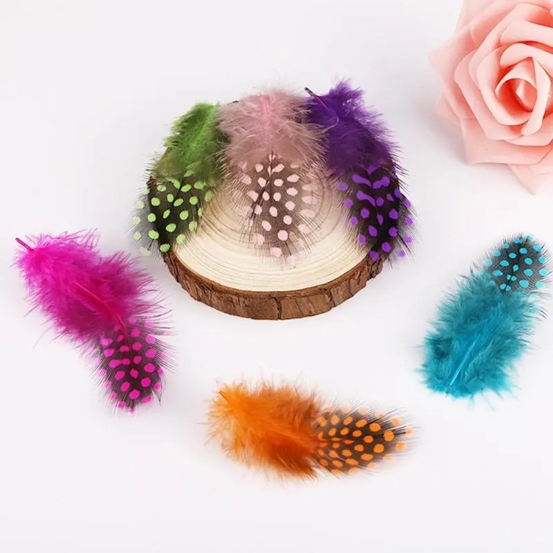 39BB Pack Of 100 Colorful Dotted Natural For Crafts And Wedding Decorations