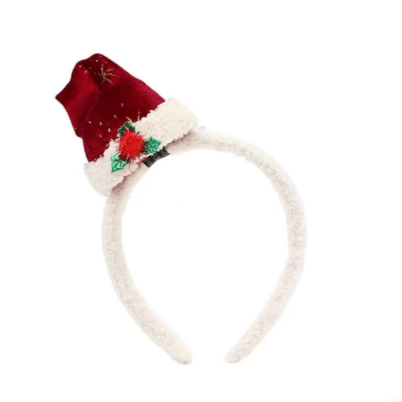 Santa Hats Headband Christmas Snowflake Headwear Christmas Party Photo Props Party Headwear Holiday Accessories