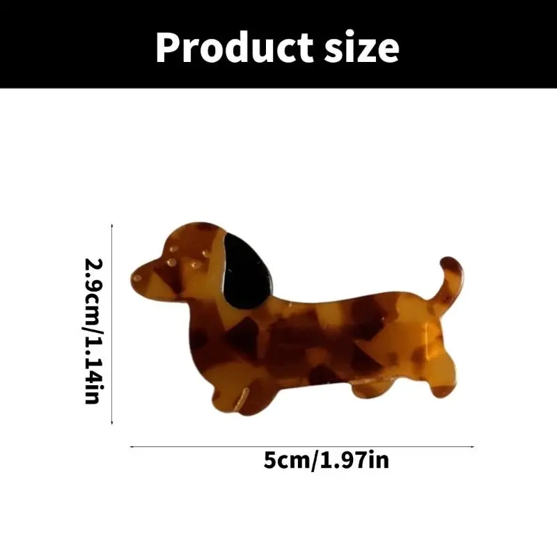 652F Adorkable Cartoon Animal Hair Clip for Girls Kid Barrettes Puppy Dachshund Handmade Hairpins Lovely Hairpins