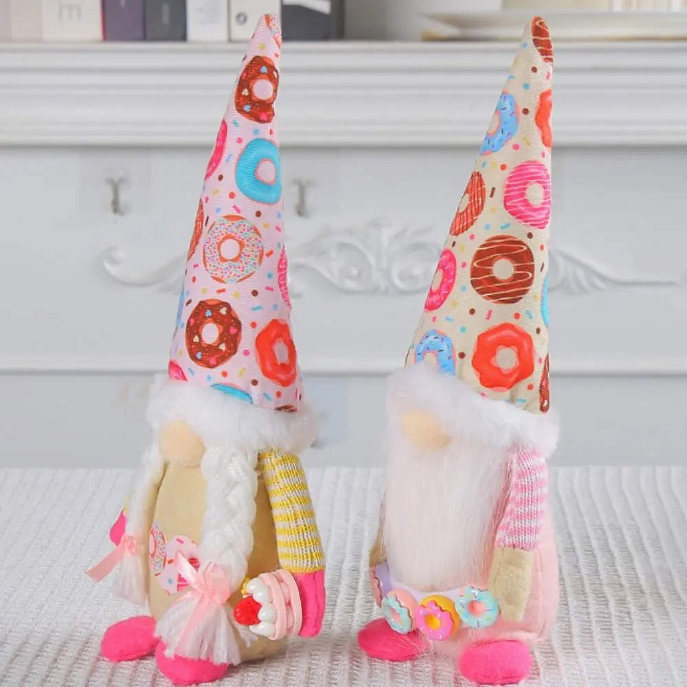 Fashion Unique Faceless Donut Doll Cute Craft Elderly Dwarf Doll Cartoon Christmas Ornaments Window