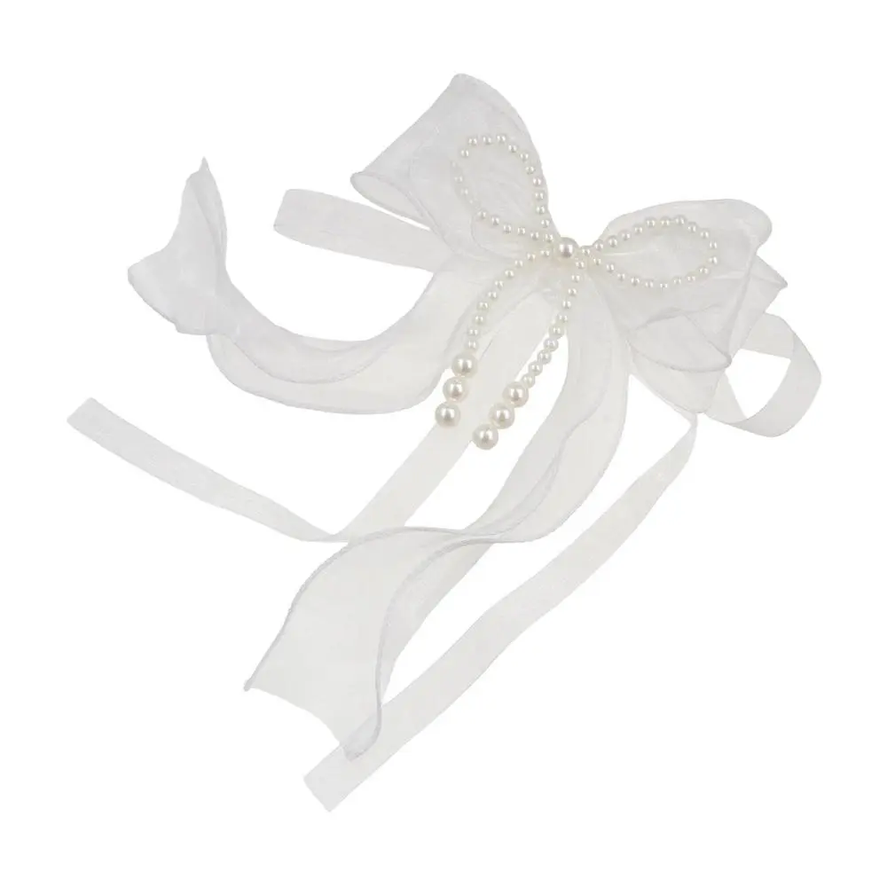 Easy to Use Curtain Bow Tiebacks Princess Style Pearl Bow Design Pearl Bow Curtains Straps Light Luxury Curtains Binding Rope