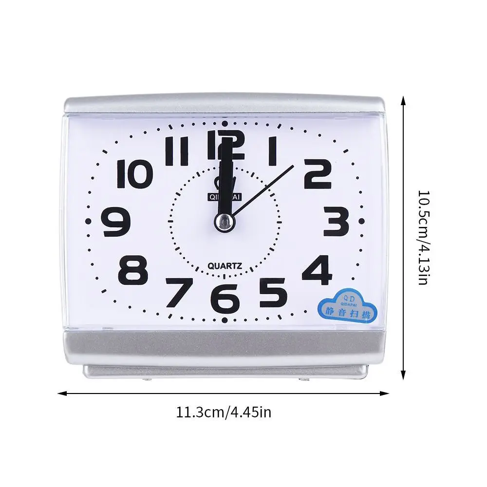 Practical Silent Square Digital Alarm Clock Simple Easy to Read Bedside Wake-up Clock Luminous Desk Mute Clock Household
