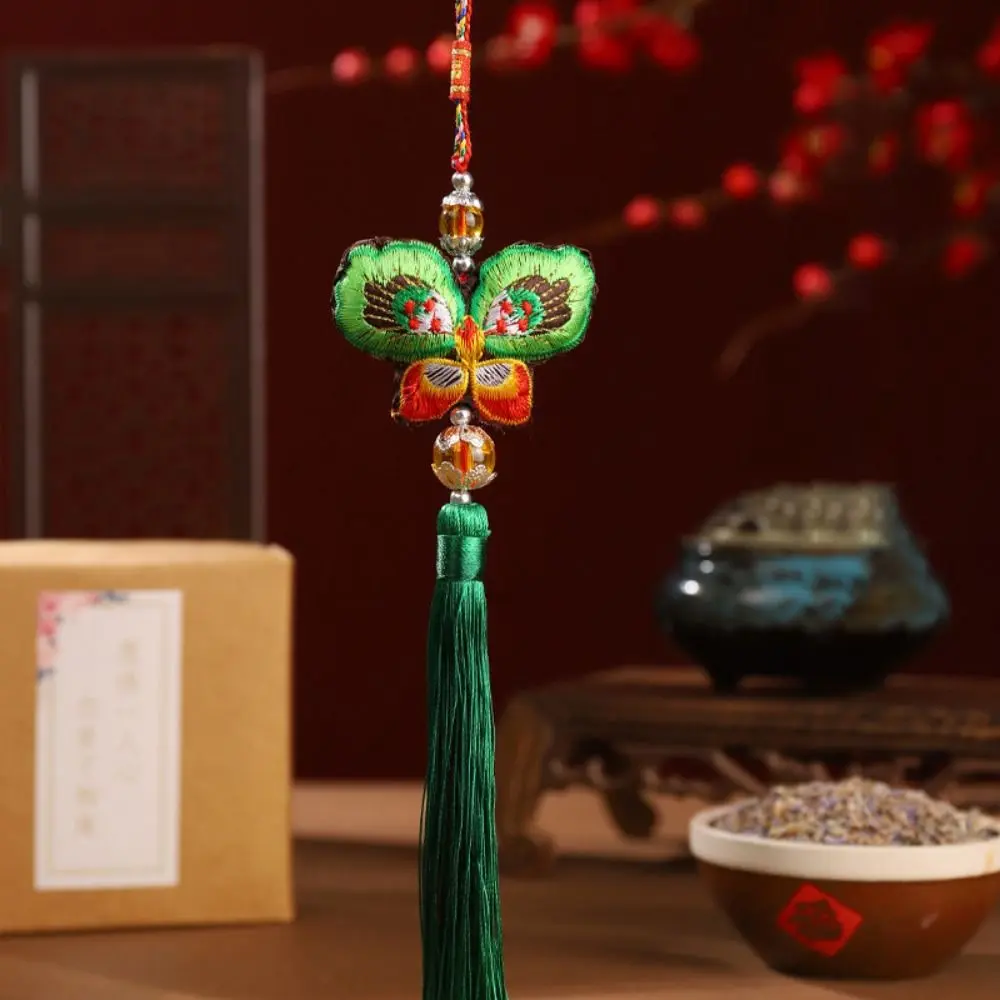 Ancient Style Butterfly Sachet Ornaments Handmade Butterfly Shape Dragon Boat Festival Mugwort Sachet Embroidery Craft
