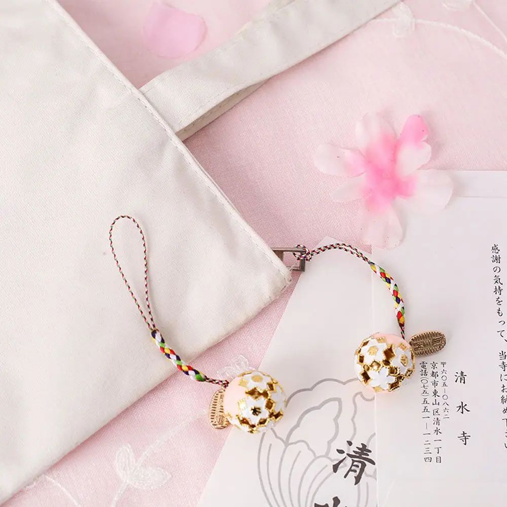 Fashion Bring Good Luck Guardian Charm Bell Sakura Jewelry Keychain Accessories Key ring