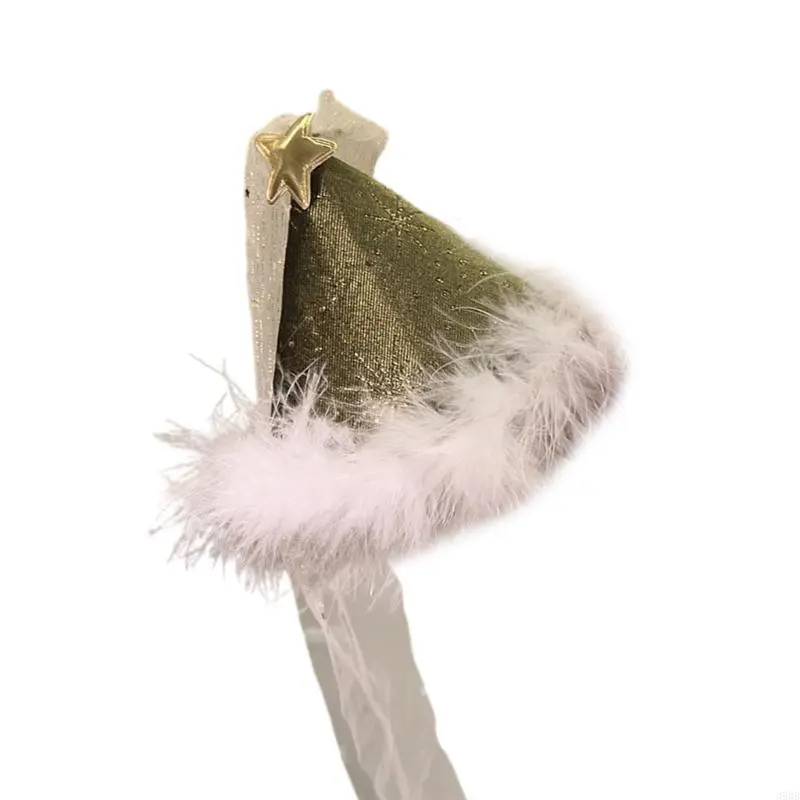 652F Christmas Hat Hair Clip Beautiful Girls Hair Hairpins Soft Hat Styles Hair Pin for Kids and Adults Accessories