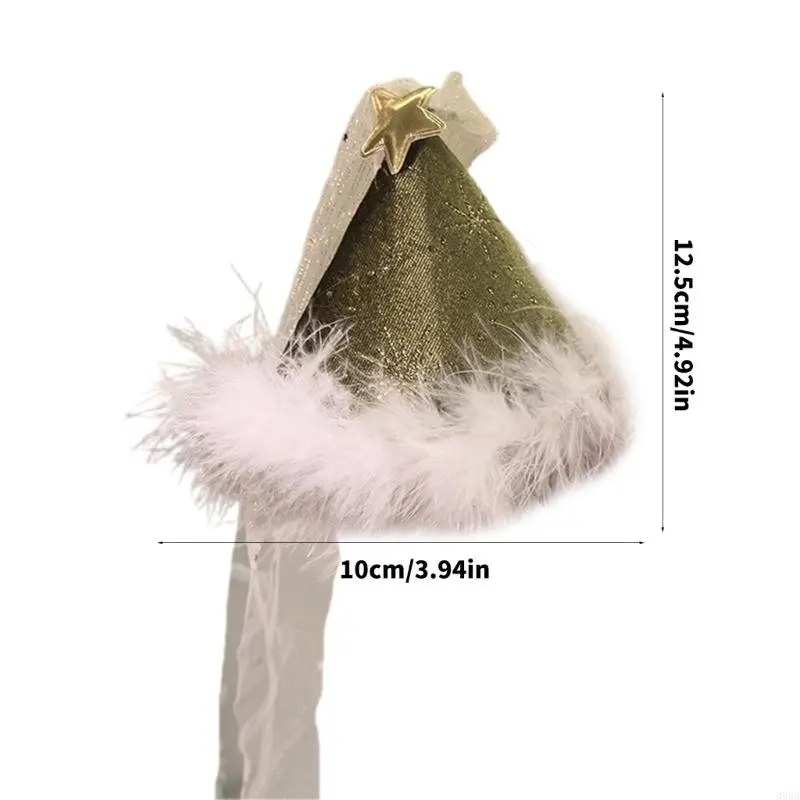 652F Christmas Hat Hair Clip Beautiful Girls Hair Hairpins Soft Hat Styles Hair Pin for Kids and Adults Accessories
