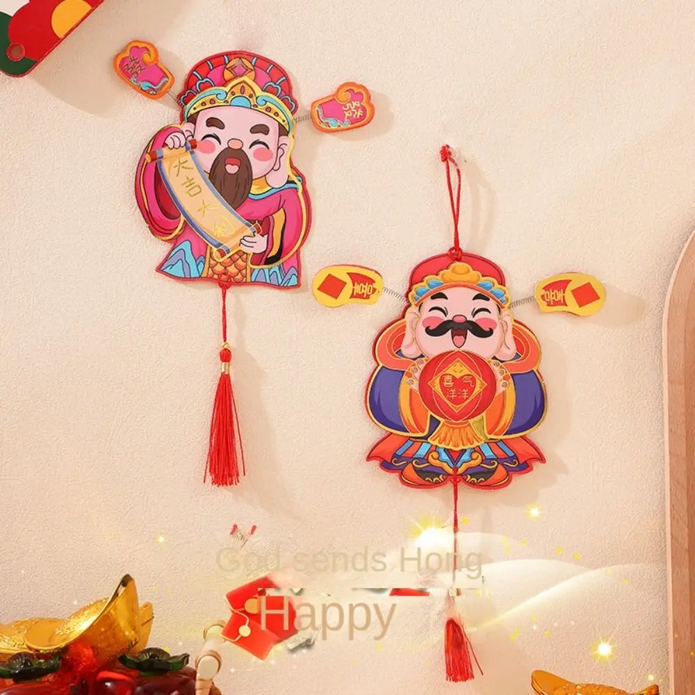 The God of Wealth New Year Pendant Exquisite Chinese Style Dragon Year Refrigerator Magnet Festive DIY