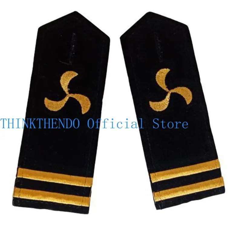 39BB Sailor Uniform Epaulet Captain Stage Shows Marine Costume Shoulder Epaulets
