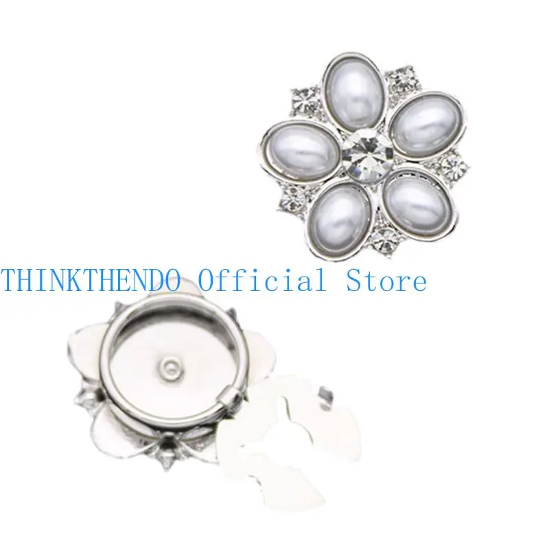 39BB Detachable Flower Cuff Button Cover Button Decoration Formal Shirt Accessories