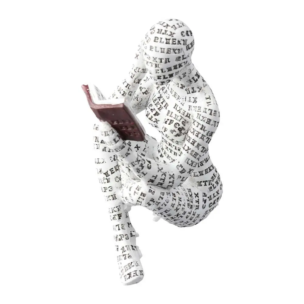 Gift Handicraft Resin Crafts Home Decoration Reading Woman Figurine Humanoid Sculptures Mummy Statues Bookshelf Ornaments
