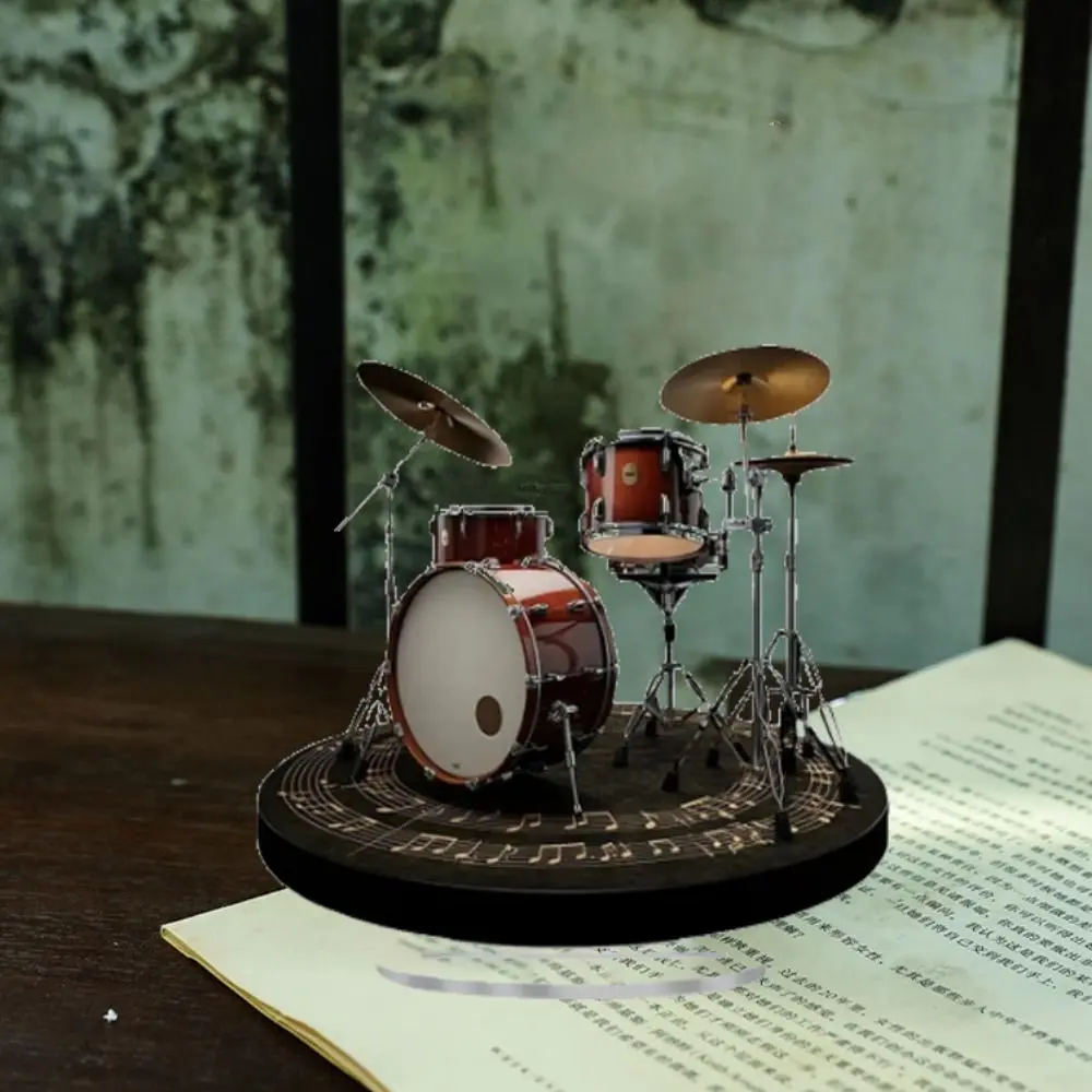 Wear-resistant 2d Drum Stand Ornament Waterproof With Base Desktop Drum Stand Ornament Unique Acrylic Plaque Ornaments