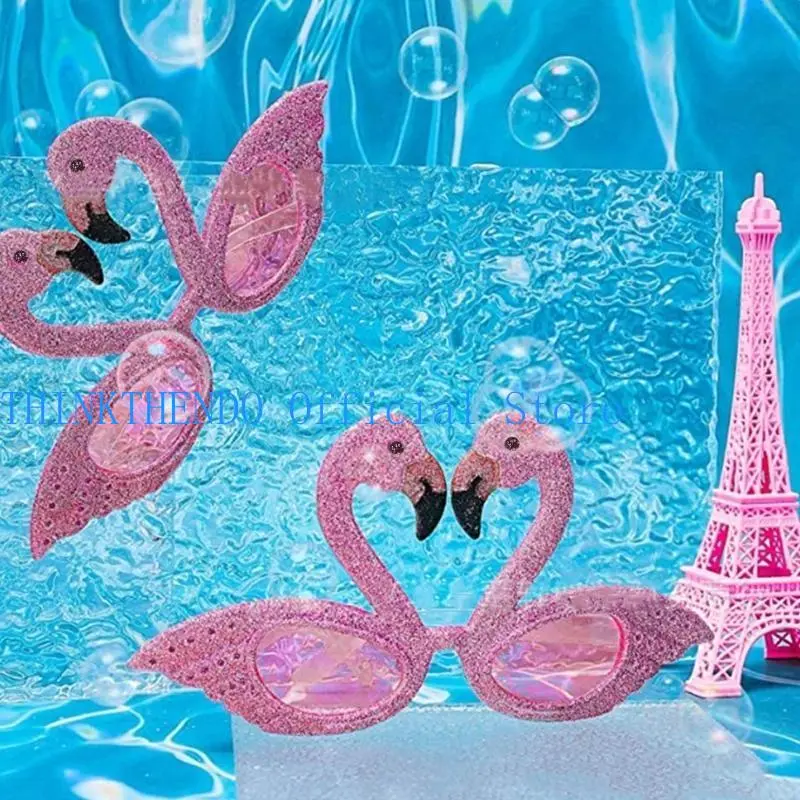 39BB Lovely Eyeglasses for Teenagers Carnivals Party Face Ornaments with Sequin Frame