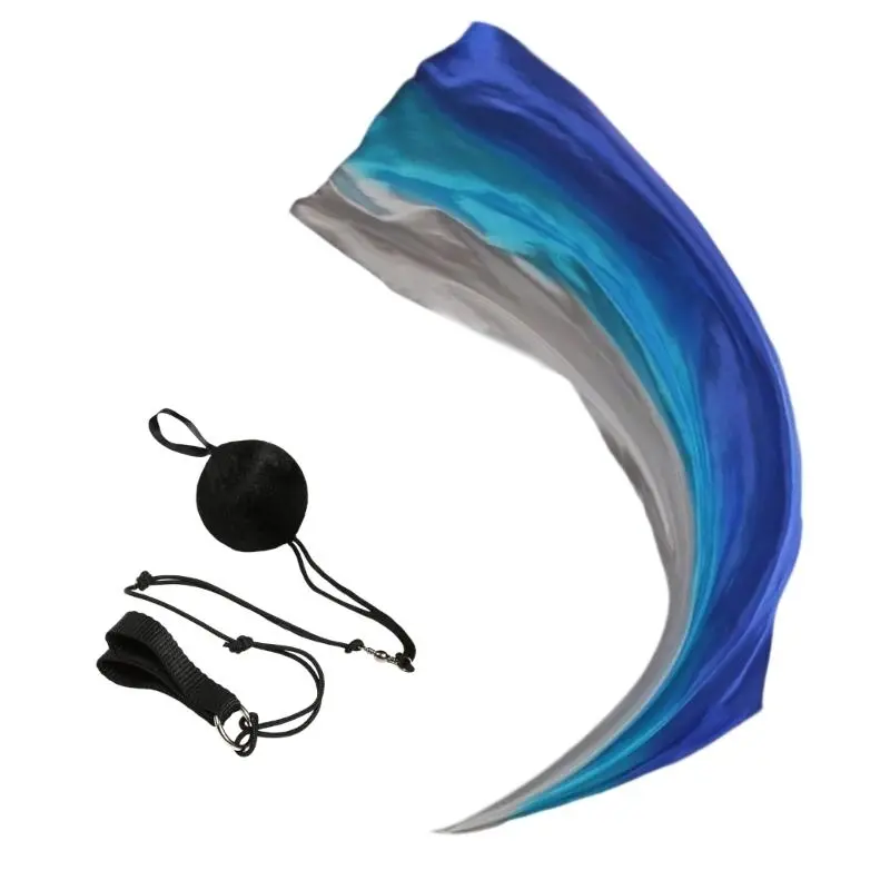 39BB Play Silk Scarf Silk Veil Poi Thrown Balls Stage Performances Props