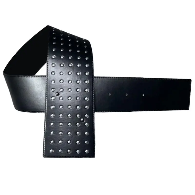 652F Girls Modern Waist Belt for Daily Costume Jewelry Waistband Body Jewelry for Party Jeans Wide Belt Cowgirl Chain