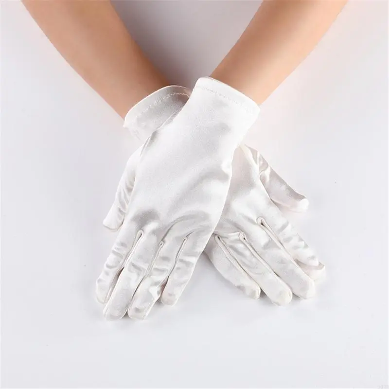 Short Short Gloves for Women Formal Occasion Gloves Ceremonial Wrist Length Gloves Evening  Danceparty Dress Up Gloves