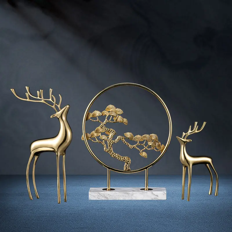 1Pcs Room Decor Mother Deer Cute Kids Room Decor Sculptures Kawaii Sculptures Christmas Home Decoration Fawn Figurines