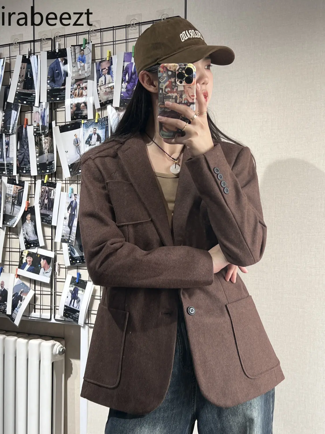 Woolen Suit Woman 2024 New Vintage All-in-one Coat Chaquetas Para Mujer Elegante Casual Autumnjaqueta Feminina