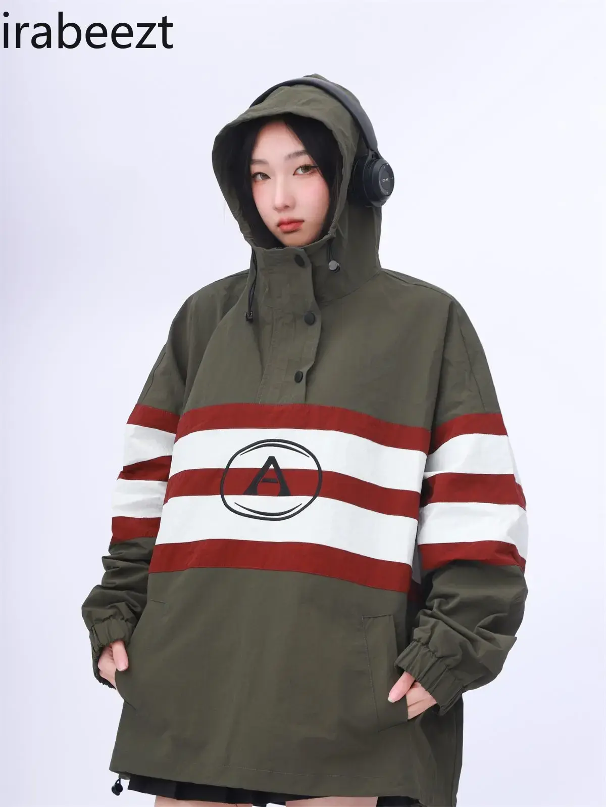 Niche Design Sense Stormshell Coat Female 2024 Spring Dress Hooded Windbreaker Senior Sense Solid Color Winter Jacket Women