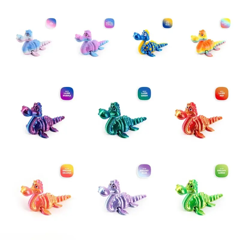 3D Printed Toy Model Lake Ness Monster Figurine with Realistic Eyes for Home Decor Accessories, Desktop Decorations