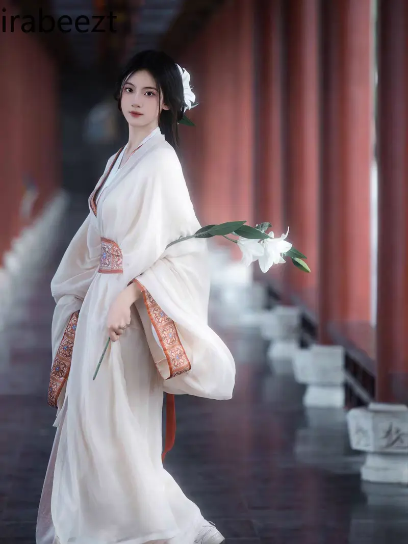 New Hanfu Robe Straight Restoration of The Traditional Wei Jin Dynasty Southern and Northern Dynasties Court Ancient Clothing