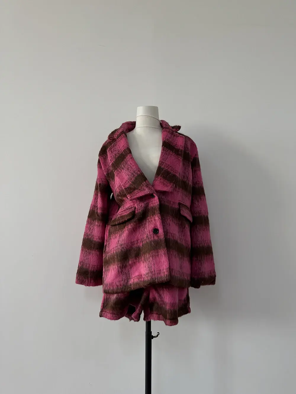 Quality Fashion Elegant Vintage Plaid Tweed Suit Jacket High-waisted Shorts Chic Two Pieces Sets Autumn and Winter Deux-pièces