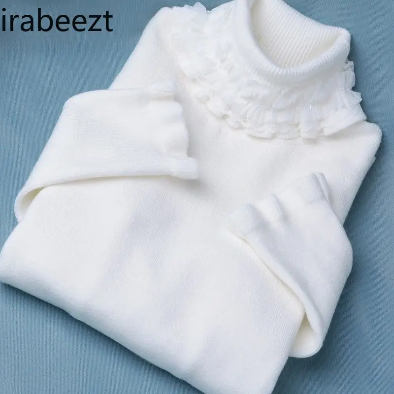 Black Lolita base sweater tops elastic slim-fit lotus sleeve blouse Autumn and winter warm knitwear original pullover