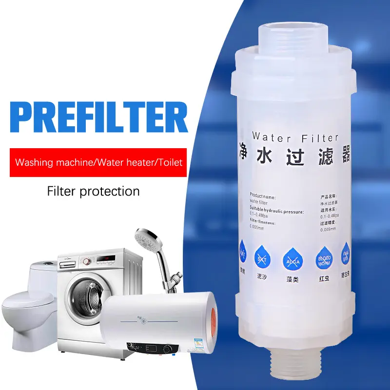 3LPM Pre-Filter Water Filter PP Cotton Purifier Removal Heavy Metal Shower Washing Machine Home Health