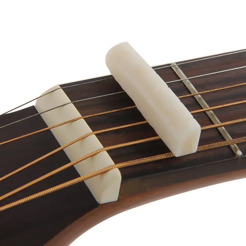 1 Set Guitar Bone Bridge Pins Saddle Nut Ivory Acoustic Pin Cattle lp Tailpiece Tremolo