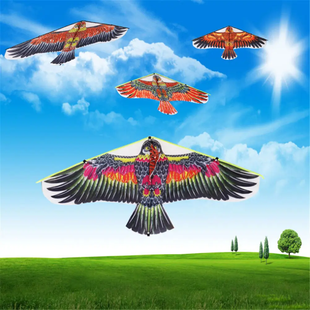1pc 1m Flat Cloth Eagle Kite toy for children Flying Bird Kites Windsock Garden Toys Outdoor Kids Gift Randomly